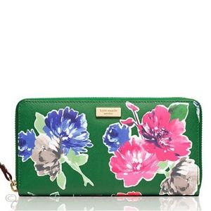 Kate Spade Pink & Green Floral Wallet